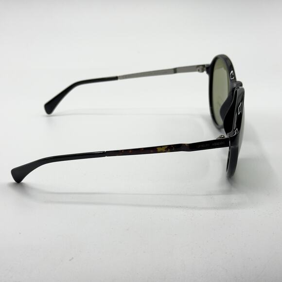 Giorgio Armani Sunglasses GA 667 8EBBN Black Round Frame Amber Lens 55-18-135 main image 13